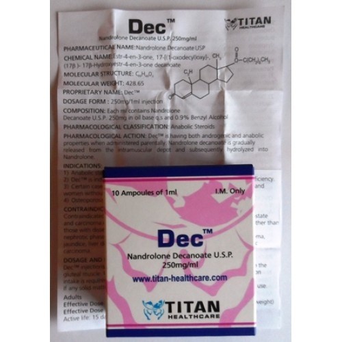Dec Titan HealthCare (Nandrolone Decanoate) 10 amps 2