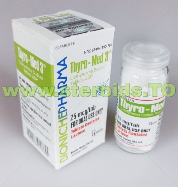 Thyro-Med 3 Bioniche Pharma (Liothyronine Sodium) 60tabs (25mcg/tab) 3